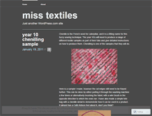 Tablet Screenshot of misstextiles.wordpress.com