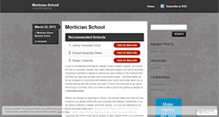 Desktop Screenshot of morticianschools.wordpress.com