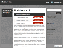 Tablet Screenshot of morticianschools.wordpress.com