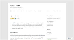 Desktop Screenshot of apaituforex.wordpress.com