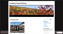 Desktop Screenshot of fumblingtowardwriting.wordpress.com