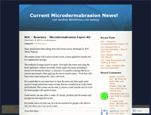 Tablet Screenshot of microdermabrasion.wordpress.com