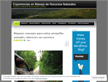 Tablet Screenshot of experienciasenmanejo.wordpress.com