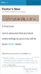 Mobile Screenshot of pastorsnew.wordpress.com