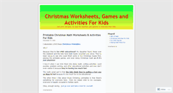 Desktop Screenshot of christmasworksheets.wordpress.com