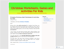 Tablet Screenshot of christmasworksheets.wordpress.com