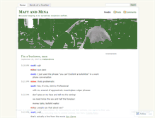 Tablet Screenshot of mattandmina.wordpress.com