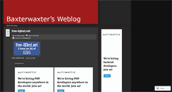 Desktop Screenshot of baxterwaxter.wordpress.com