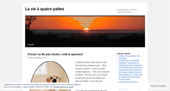 Desktop Screenshot of lavieaquatrepattes.wordpress.com