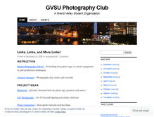 Tablet Screenshot of gvsuphotoclub.wordpress.com