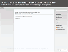 Tablet Screenshot of mtdjournals.wordpress.com