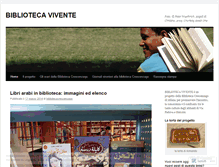 Tablet Screenshot of bibliotecavivente.wordpress.com