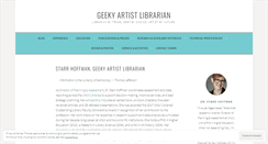 Desktop Screenshot of geekyartistlibrarian.wordpress.com