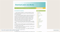 Desktop Screenshot of latestjavaebooks.wordpress.com