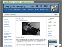 Tablet Screenshot of coyphotography.wordpress.com