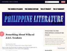 Tablet Screenshot of philippineliterature.wordpress.com