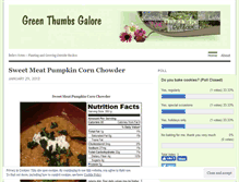 Tablet Screenshot of greenthumbsgalore.wordpress.com