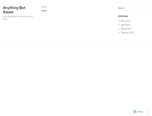 Tablet Screenshot of anythingbutsweet.wordpress.com