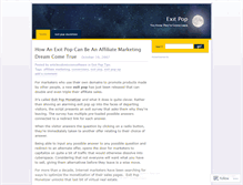 Tablet Screenshot of exitpop.wordpress.com