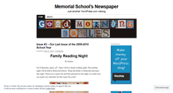 Desktop Screenshot of memorialschool.wordpress.com