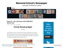 Tablet Screenshot of memorialschool.wordpress.com