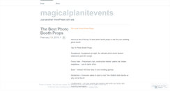 Desktop Screenshot of magicalplanitevents.wordpress.com