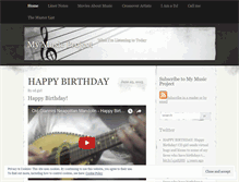 Tablet Screenshot of mymusicproject.wordpress.com