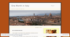 Desktop Screenshot of onemonthinitaly.wordpress.com