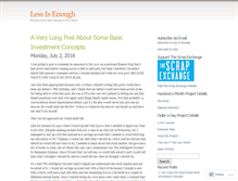 Tablet Screenshot of lessisenough.wordpress.com