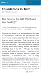 Mobile Screenshot of foundationsintruth.wordpress.com