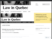 Tablet Screenshot of lawinquebec.wordpress.com