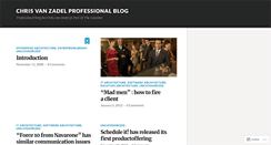 Desktop Screenshot of chrisvanzadel.wordpress.com