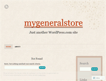 Tablet Screenshot of mygeneralstore.wordpress.com