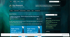 Desktop Screenshot of h3xresearch.wordpress.com