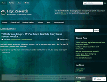 Tablet Screenshot of h3xresearch.wordpress.com