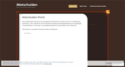 Desktop Screenshot of mietschulden.wordpress.com