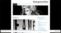 Desktop Screenshot of famegeneration.wordpress.com