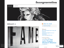 Tablet Screenshot of famegeneration.wordpress.com