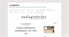 Desktop Screenshot of analogicorder.wordpress.com