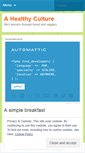 Mobile Screenshot of ahealthyculture.wordpress.com
