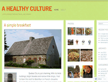 Tablet Screenshot of ahealthyculture.wordpress.com