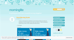 Desktop Screenshot of morninglite.wordpress.com