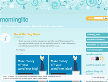 Tablet Screenshot of morninglite.wordpress.com