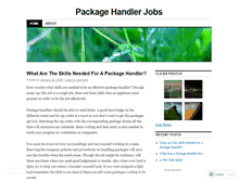 Tablet Screenshot of packagehandlerjobs.wordpress.com