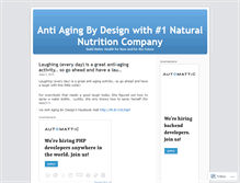 Tablet Screenshot of antiagingbydesign.wordpress.com