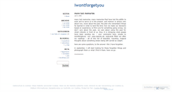 Desktop Screenshot of iwontforgetyou.wordpress.com