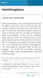 Mobile Screenshot of iwontforgetyou.wordpress.com