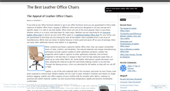 Desktop Screenshot of leatherofficechairs.wordpress.com