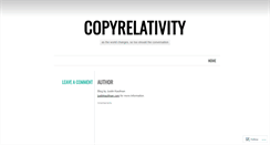 Desktop Screenshot of copyrelativity.wordpress.com