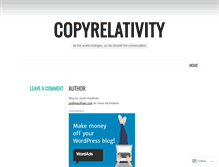 Tablet Screenshot of copyrelativity.wordpress.com